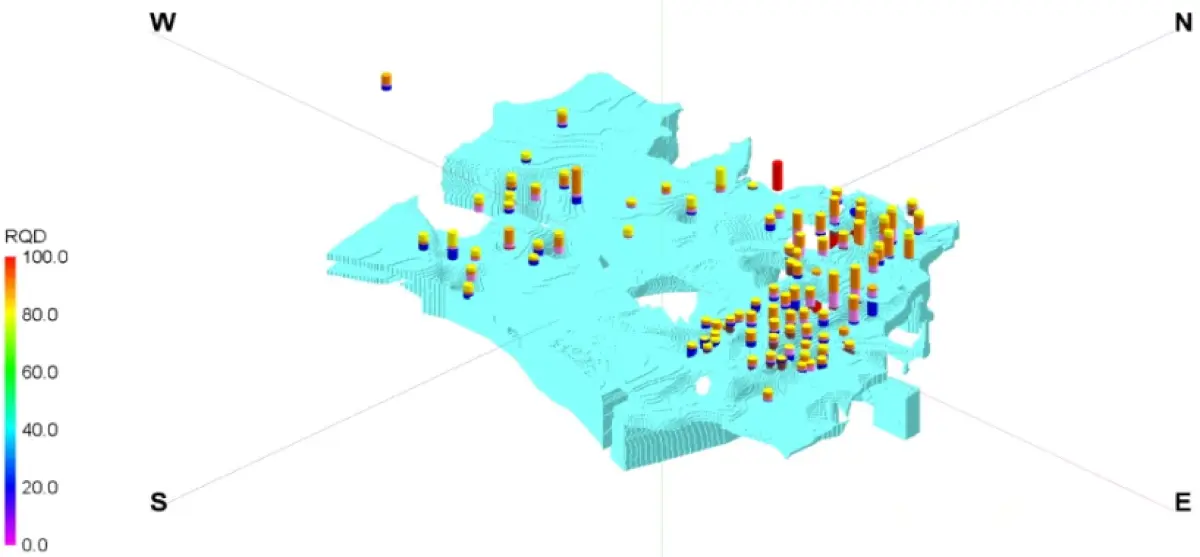 3D RQD분포도
