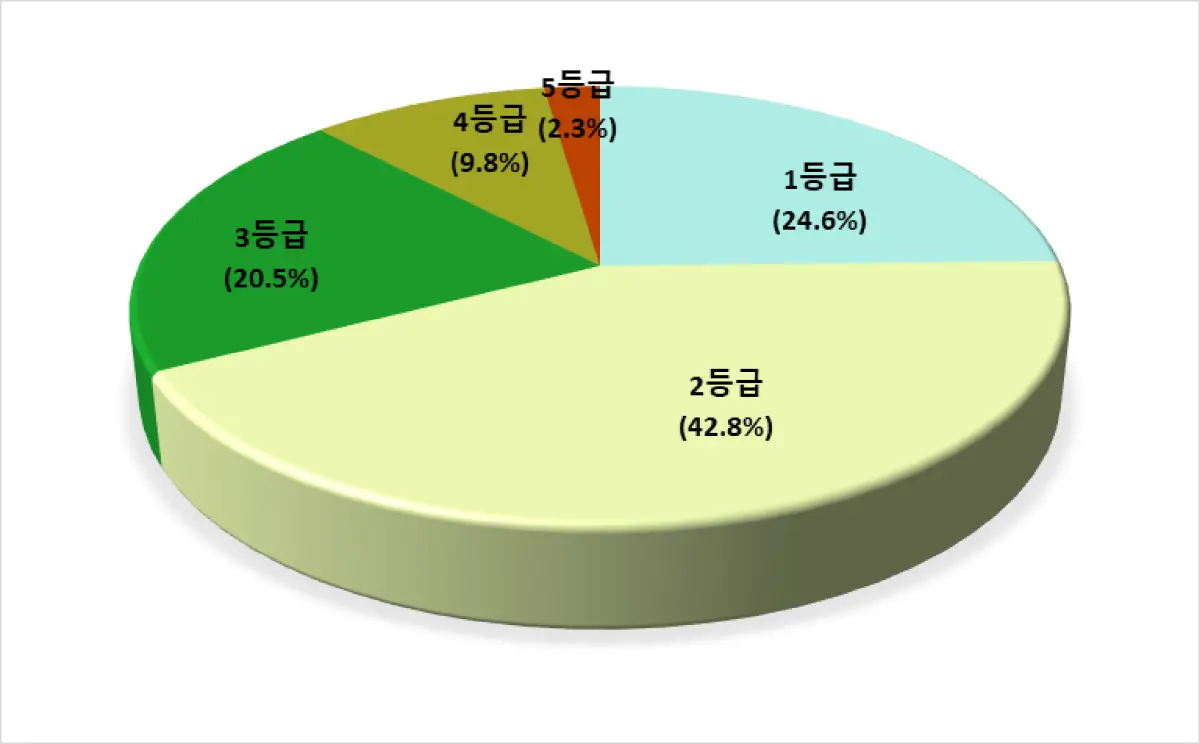 등급별 분포비율