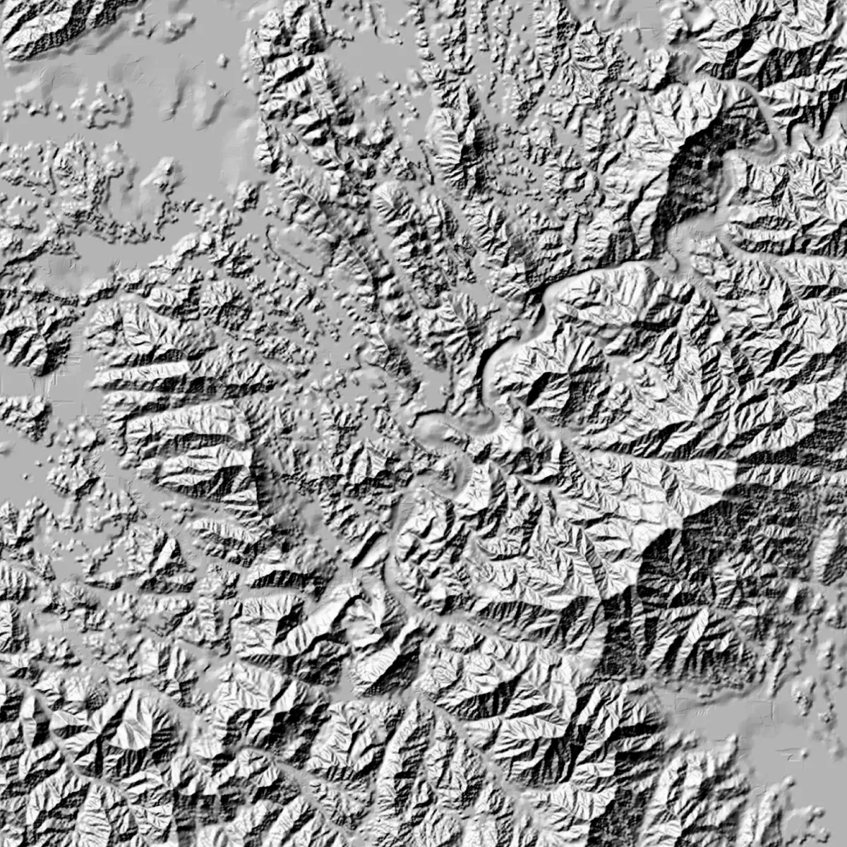 Shaded Relief Map