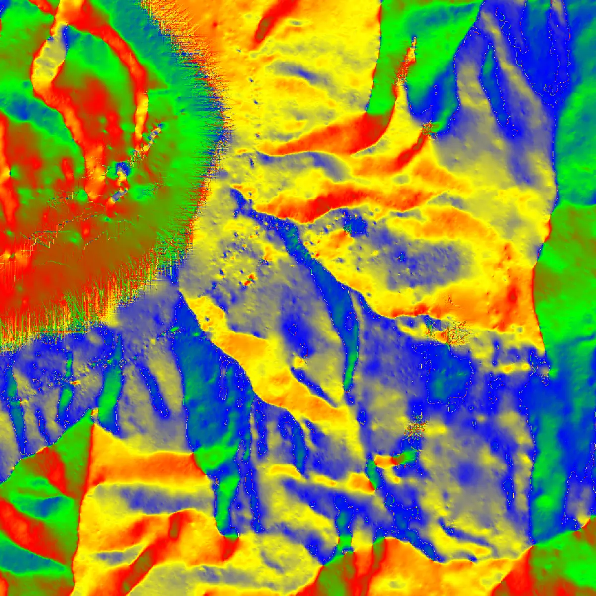 지형경사방향 분석